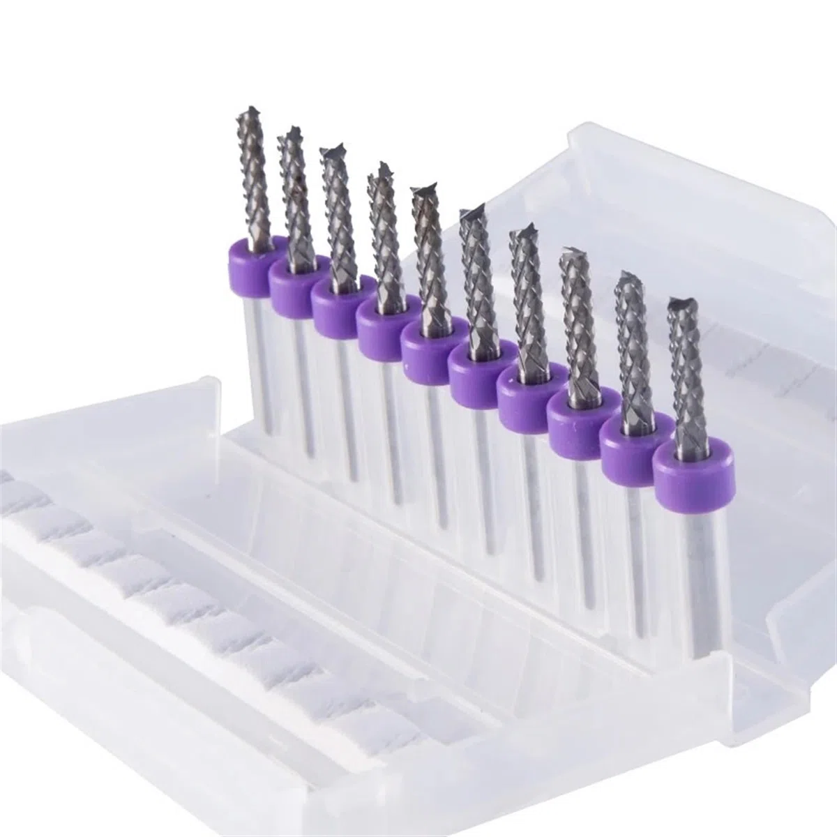 Fresa a coda di pesce 10pc 0,4mm-3,175mm per mais, 10 pezzi, 38mm, tungsteno, 1 unità
