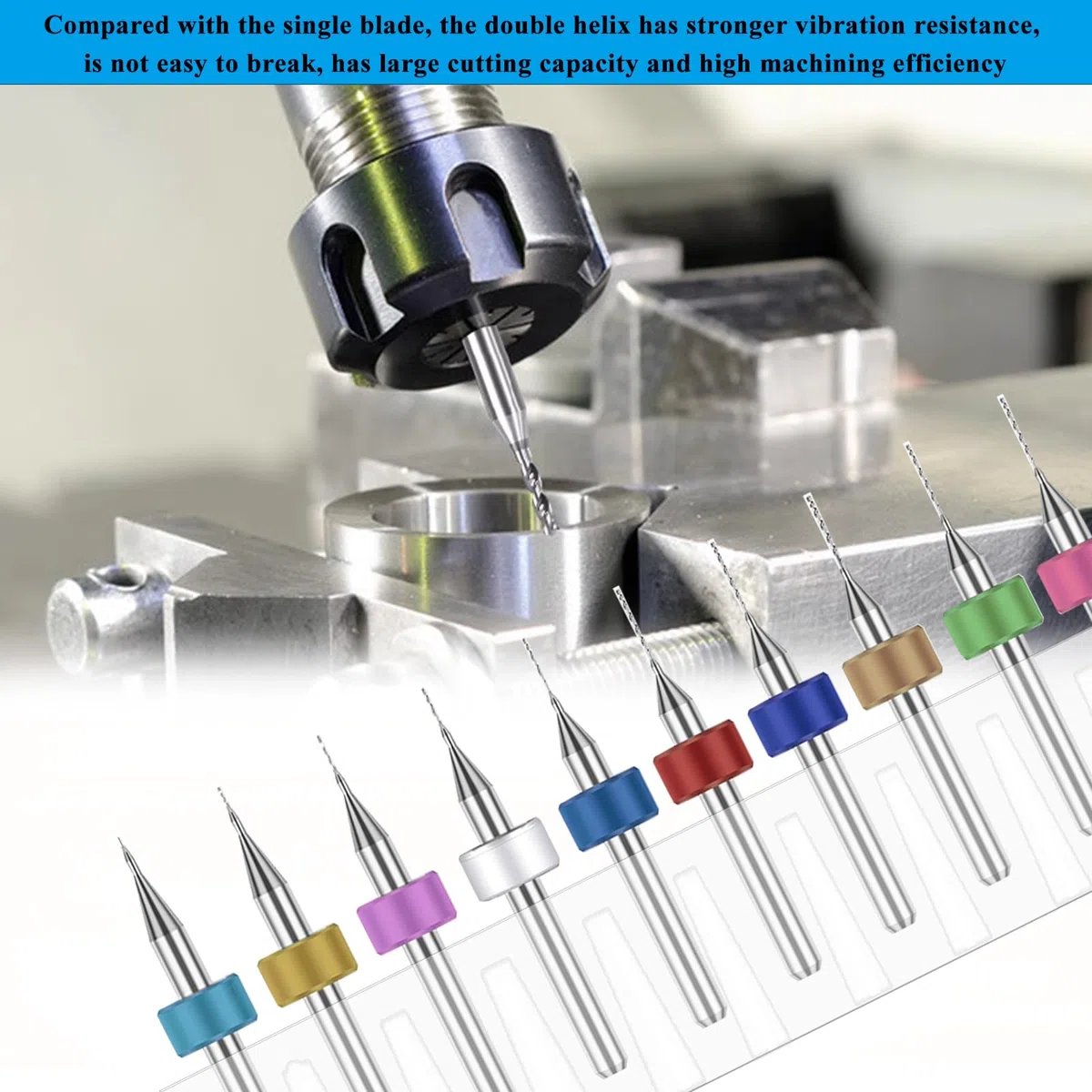 Set di 30 micro punte da trapano per Dremel, flauto a spirale da 0,1 mm-3 mm, in acciaio al carburo di tungsteno, mini punte da trapano per circuiti stampati, rettifica di pietra, incisione