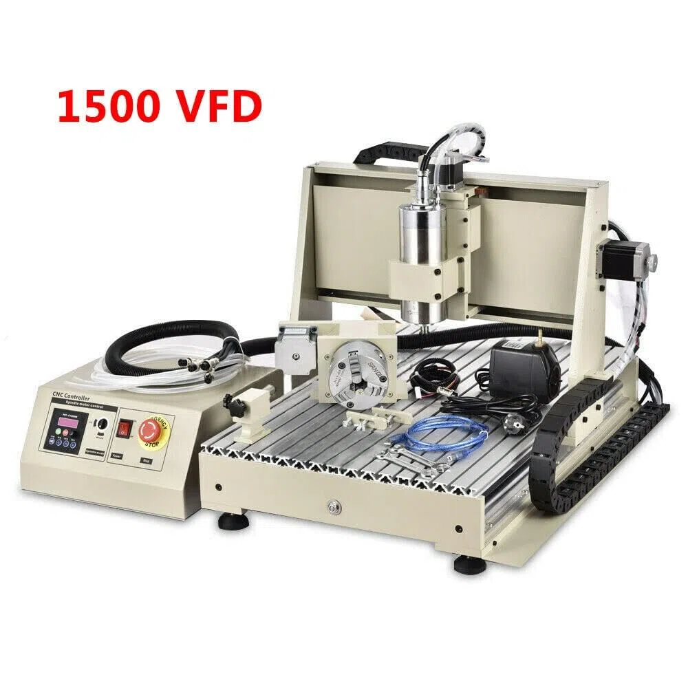 Fresatrice CNC, router in metallo, fresa USB, per incisione, 4 assi, 1,5 KW, mini router fai da te