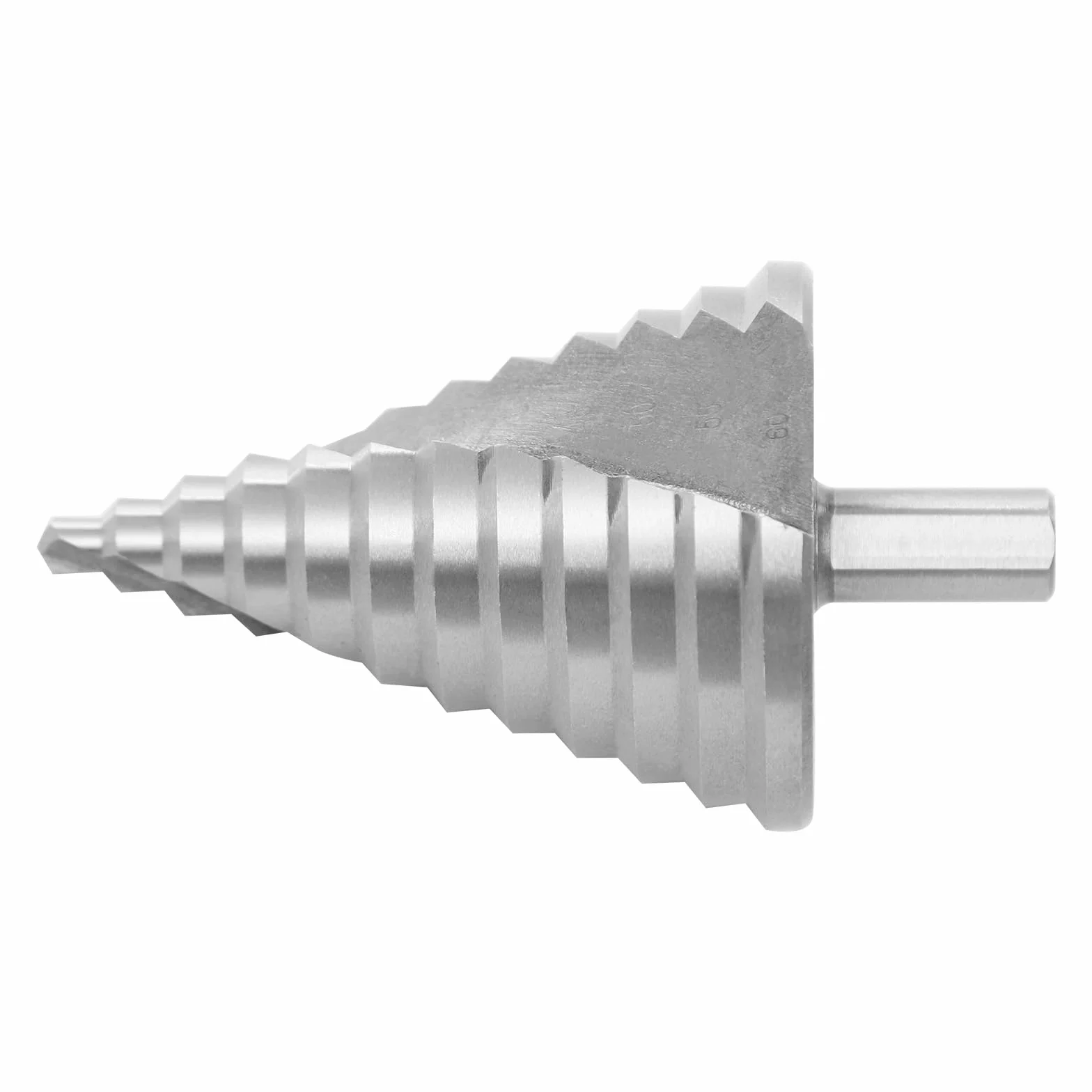 Fresa a gradini professionale, 6 – 60 mm, HSS titanio, fresa conica, per metallo, acciaio inossidabile, legno, plastica, plexiglass