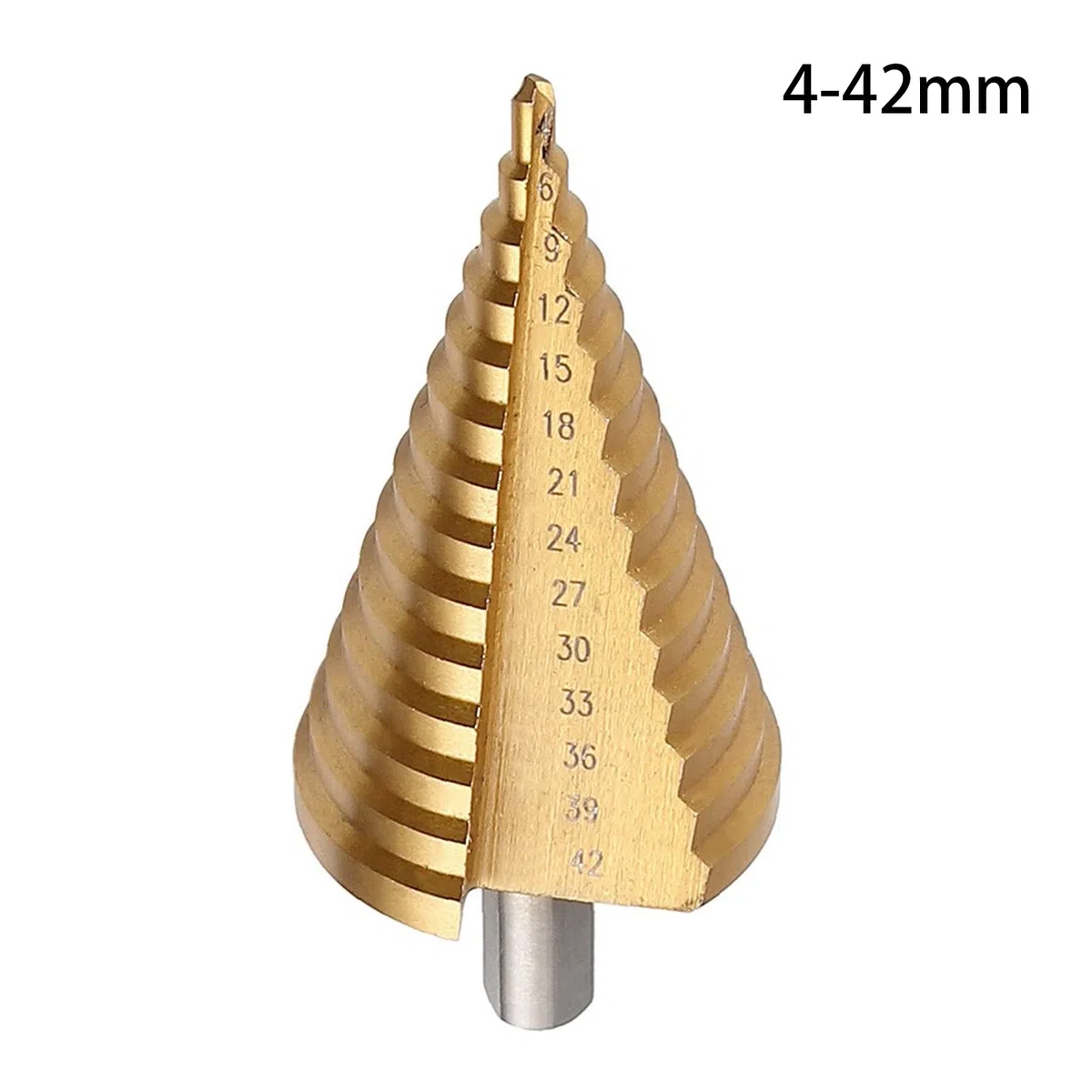 Trapano HSS a livelli, da 4 a 42 mm, per metallo morbido, legno, plastica Punta per trapano conico, punta a cono, fresa multistadio.