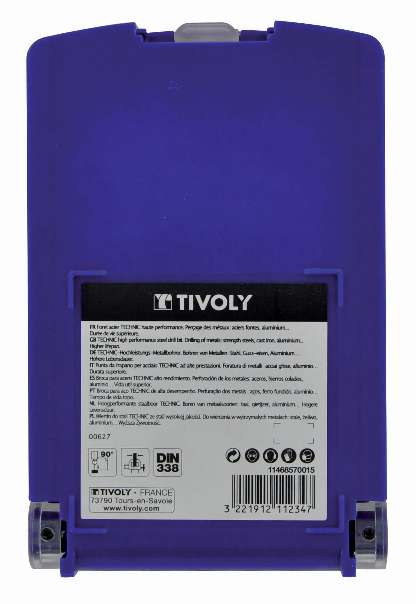 TIVOLY - Cofanetto punte per trapano graduate in metallo ad alte prestazioni - Speciale foratura in acciaio inox e acciaio resistente - 19 punte HSS cobalto Ø1 a 10 mm