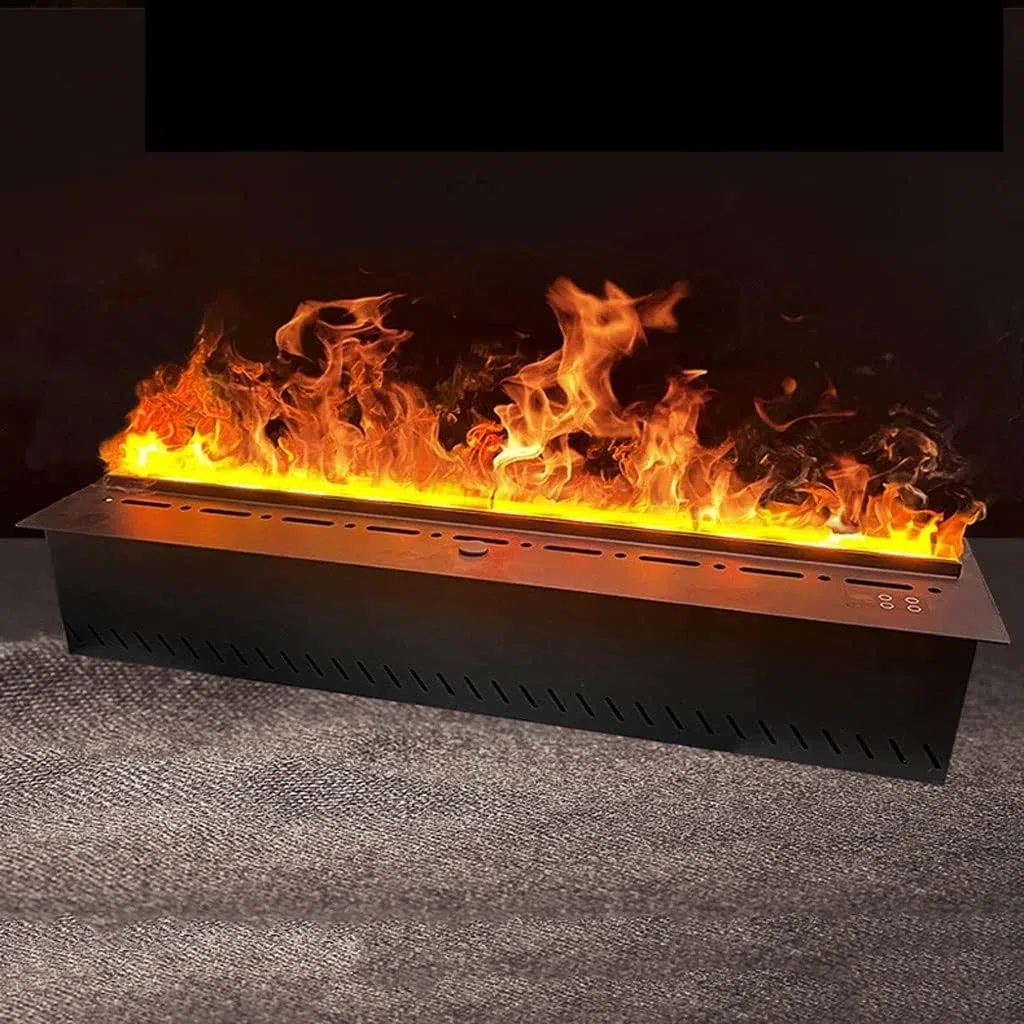 Inserto elettronico per camino con simulazione fiamma 3D e umidificatore a vapore
