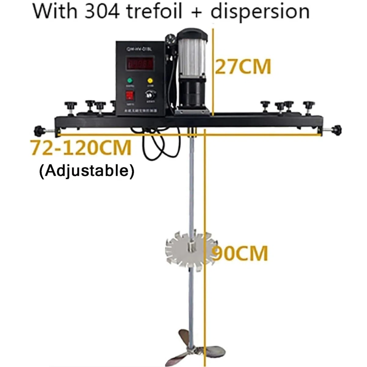 Miscelatore di vernice pneumatico Betoniera portatile, miscelatore di vernice e malta, miscelatore di vernice con barile di serbatoio, agitatore di vernice da 980 W, 0-1000 giri/min(Packageb)