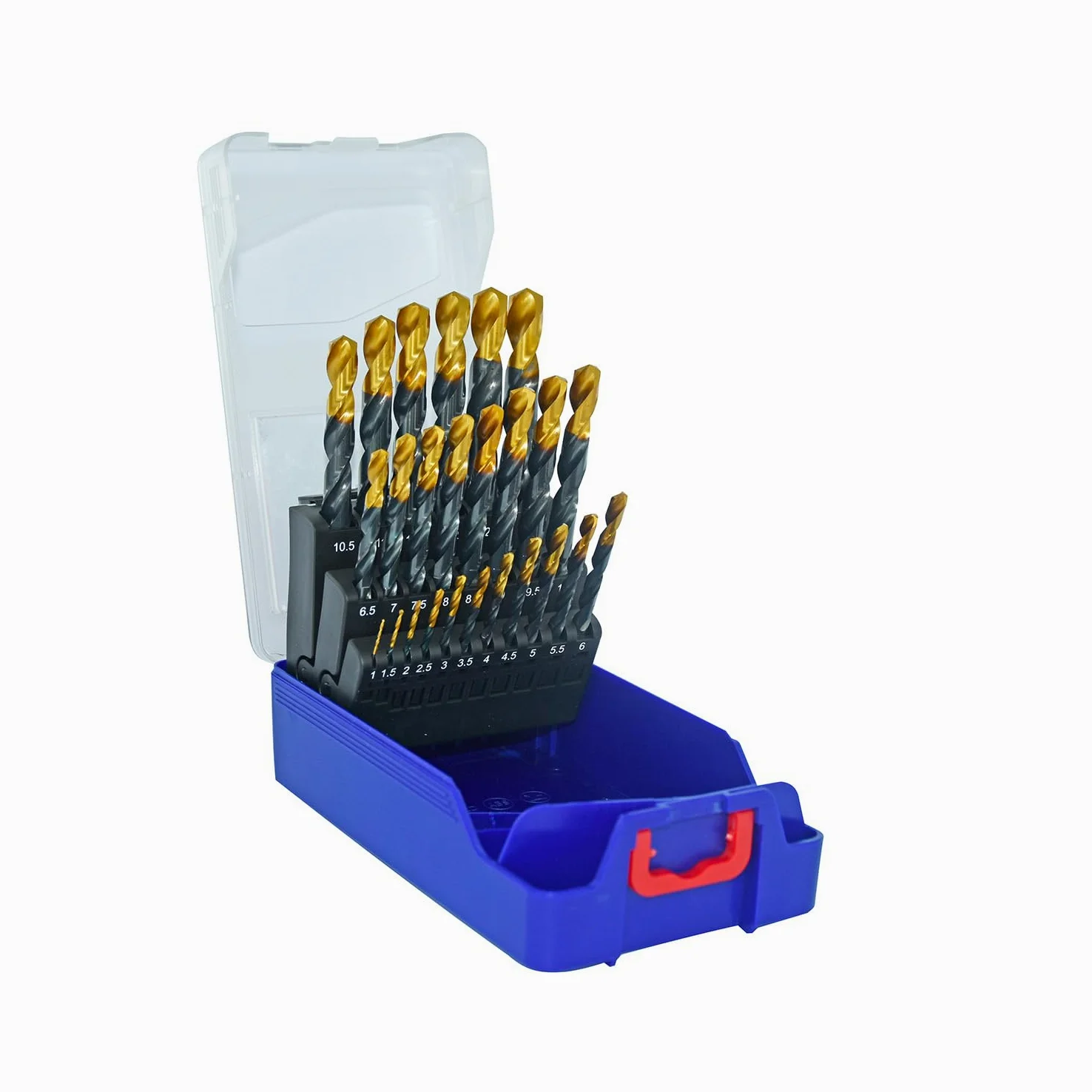 TIVOLY - Set punte per metalli ad alte performance - Per foratura di metalli, rame, alluminio, ghisa, acciaio inox - 25 punte HSS Ø da 1 a 13 mm