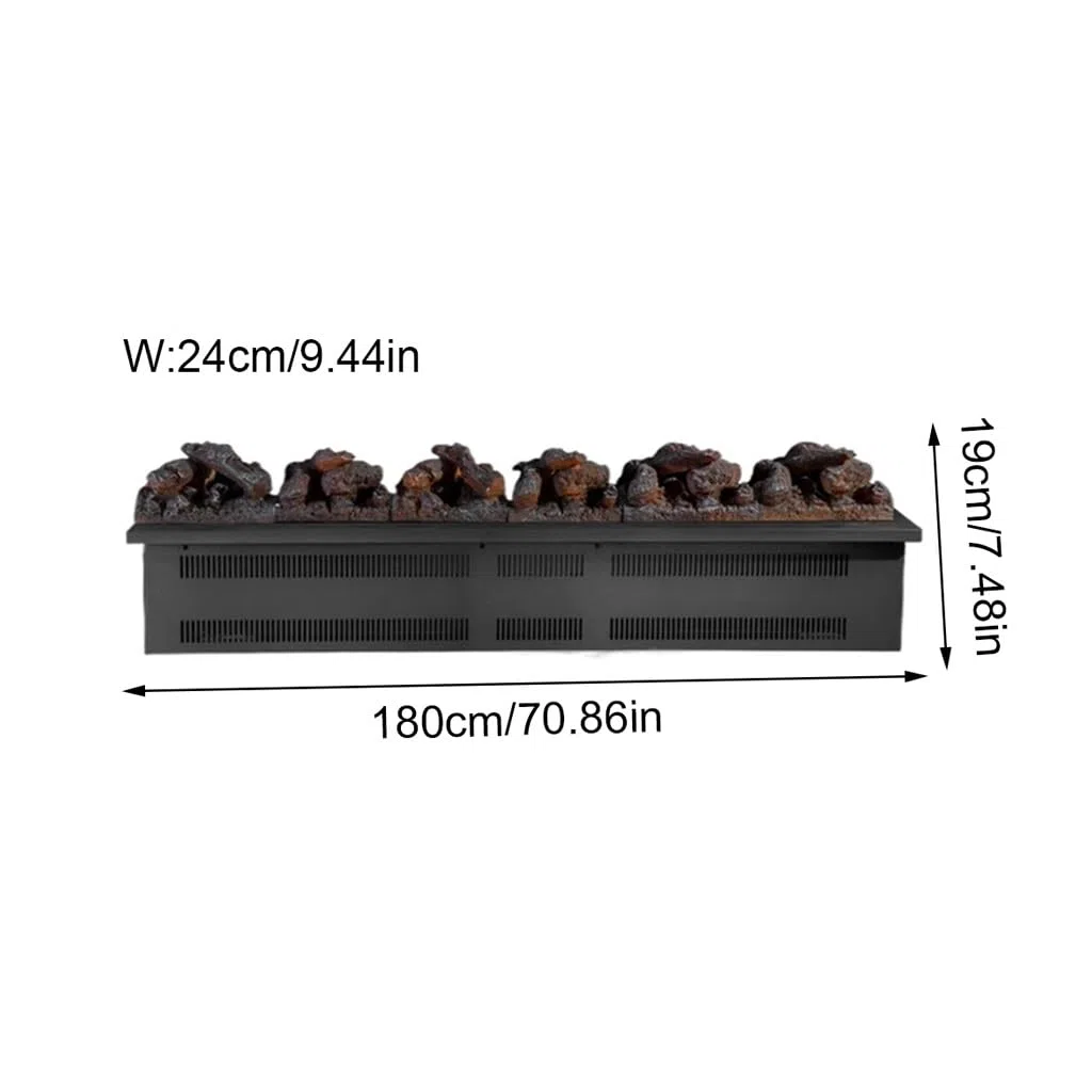 Camino da Interno Umidificatore for camino 3D atomizzato Camino decorativo elettronico Simulazione di vapore acqueo incorporato Carbone Fiamma finta intelligente(180cm)