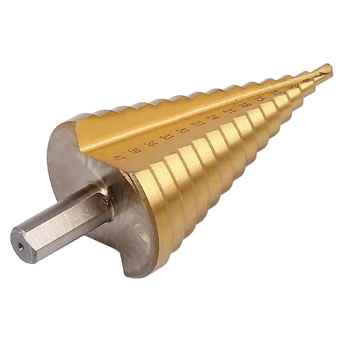 Trapano HSS a livelli, da 4 a 42 mm, per metallo morbido, legno, plastica Punta per trapano conico, punta a cono, fresa multistadio.