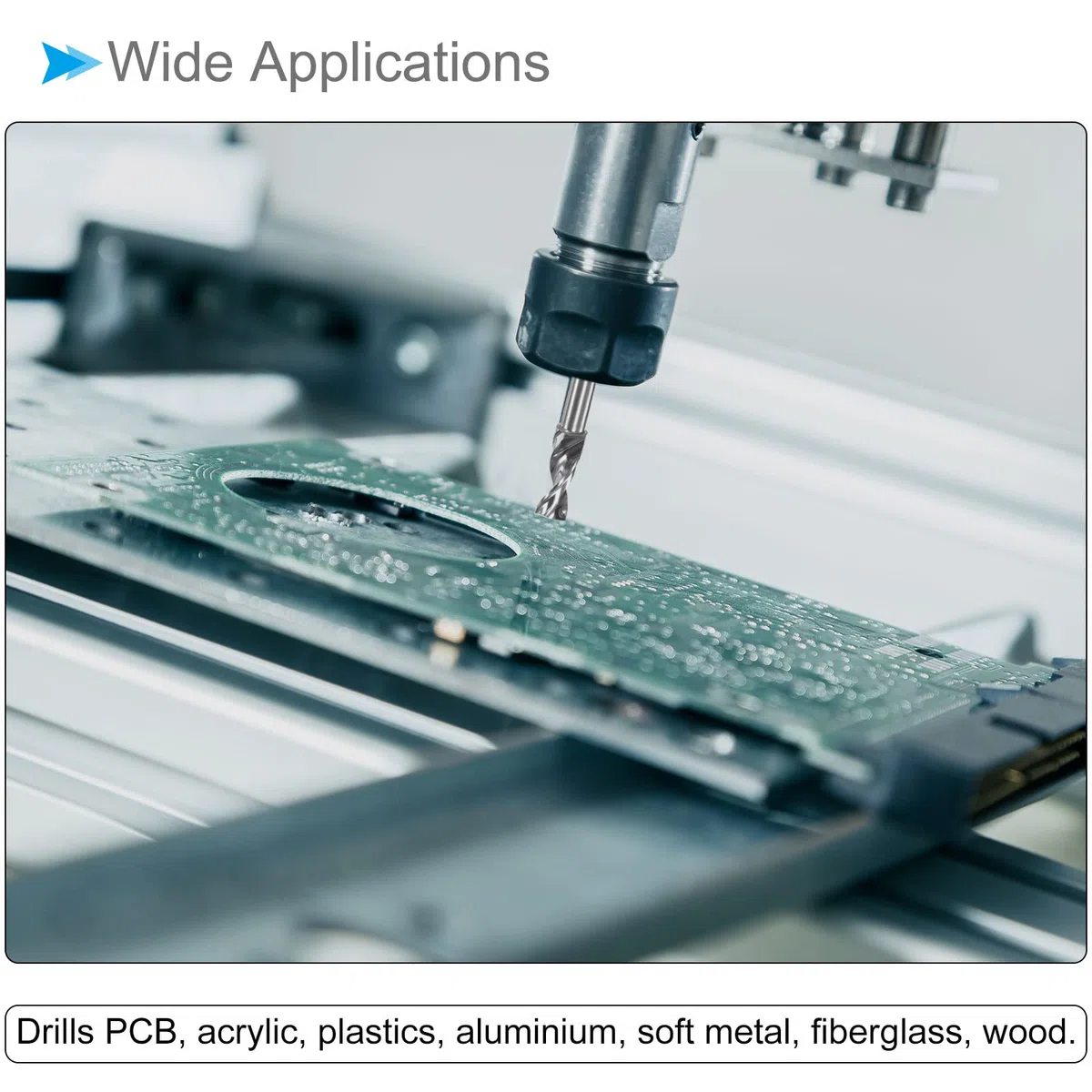 PCB Trapano Punte, 3,95mm Diametro 1/8" Gambo, Solido Tungsteno Carburo Precisione Foratura - (per Stampa Circuito Scheda CNC Incisione), 1 pezzo