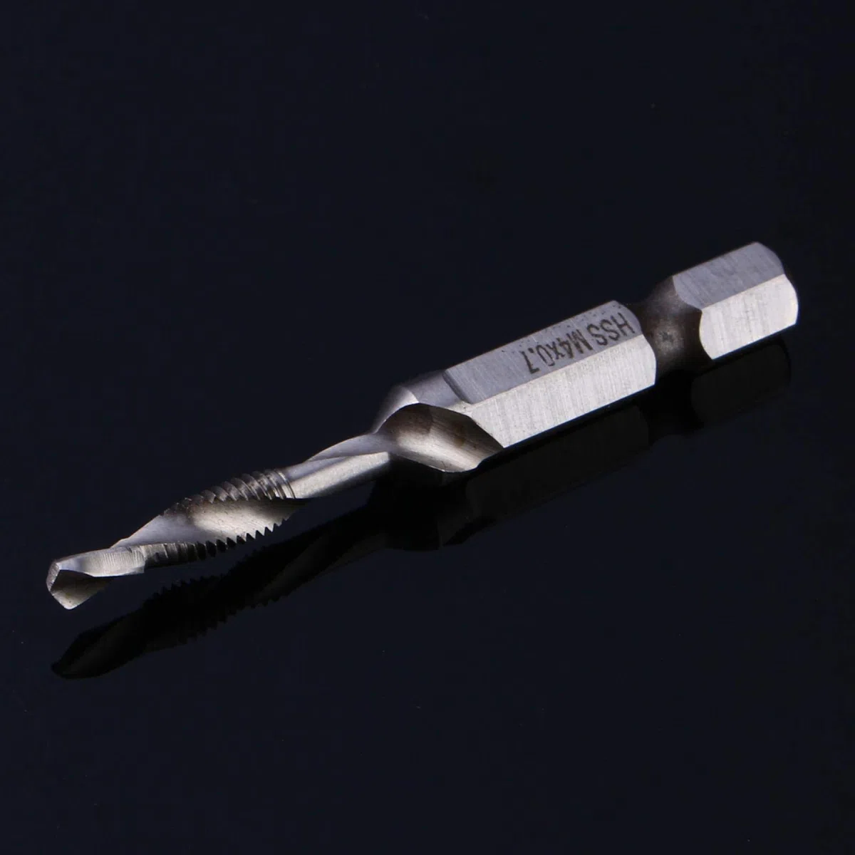 Punta Trapano M4 HSS, Punte Trapano con Codolo Esagonale 1/4 "HSS, Punte Trapano con Filettatura A Punta Utensili Manuali per Foratura del Legno, Metallo Morbido, Alluminio, Ferro