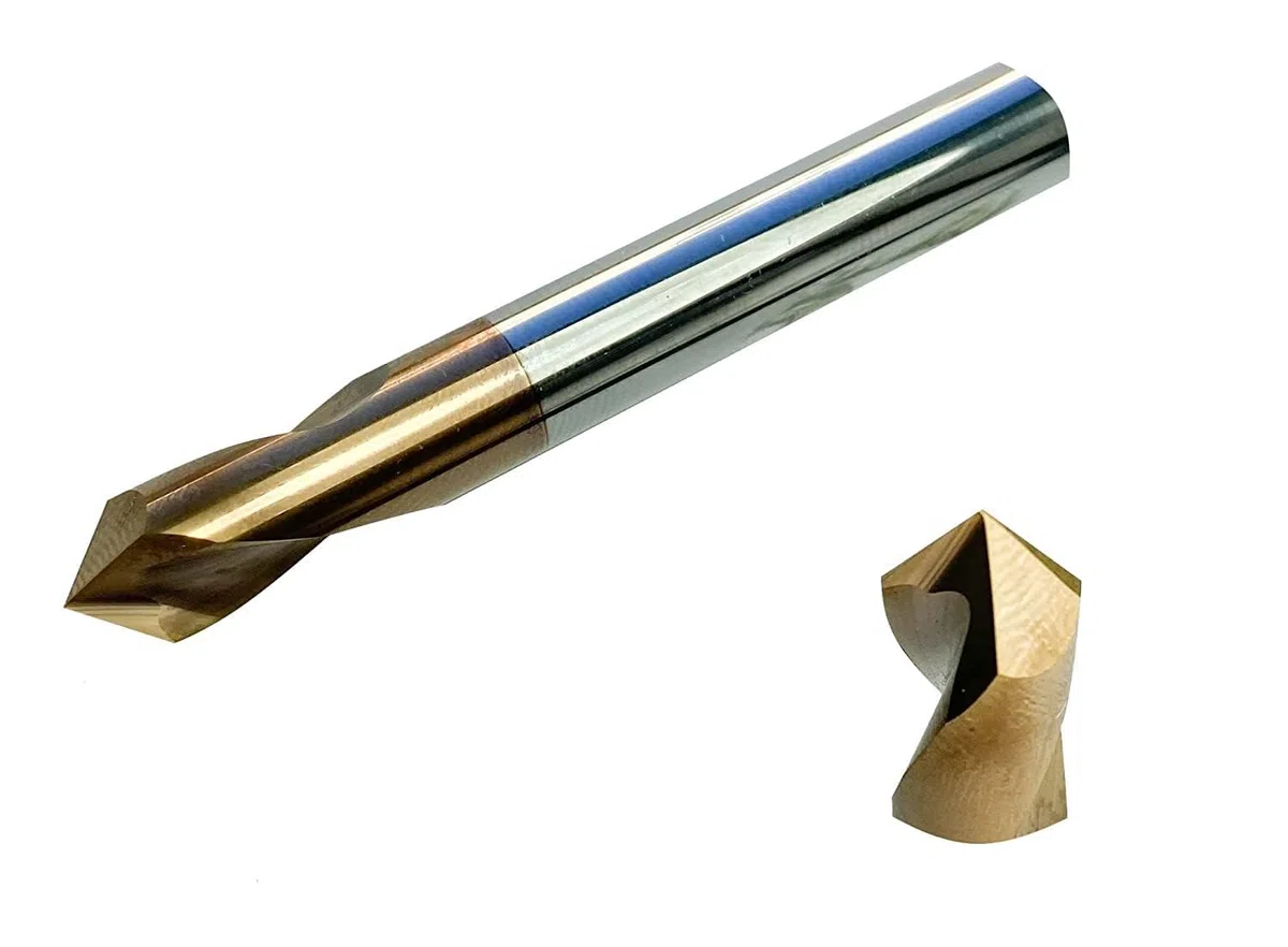 CNC QUALITÄT VHM - Punta da trapano a 90° NC, diametro 2-12 mm, per punte elicoidali, fresa a fusto, in metallo duro VHM, rivestimento (Ø 10 mm, HM)