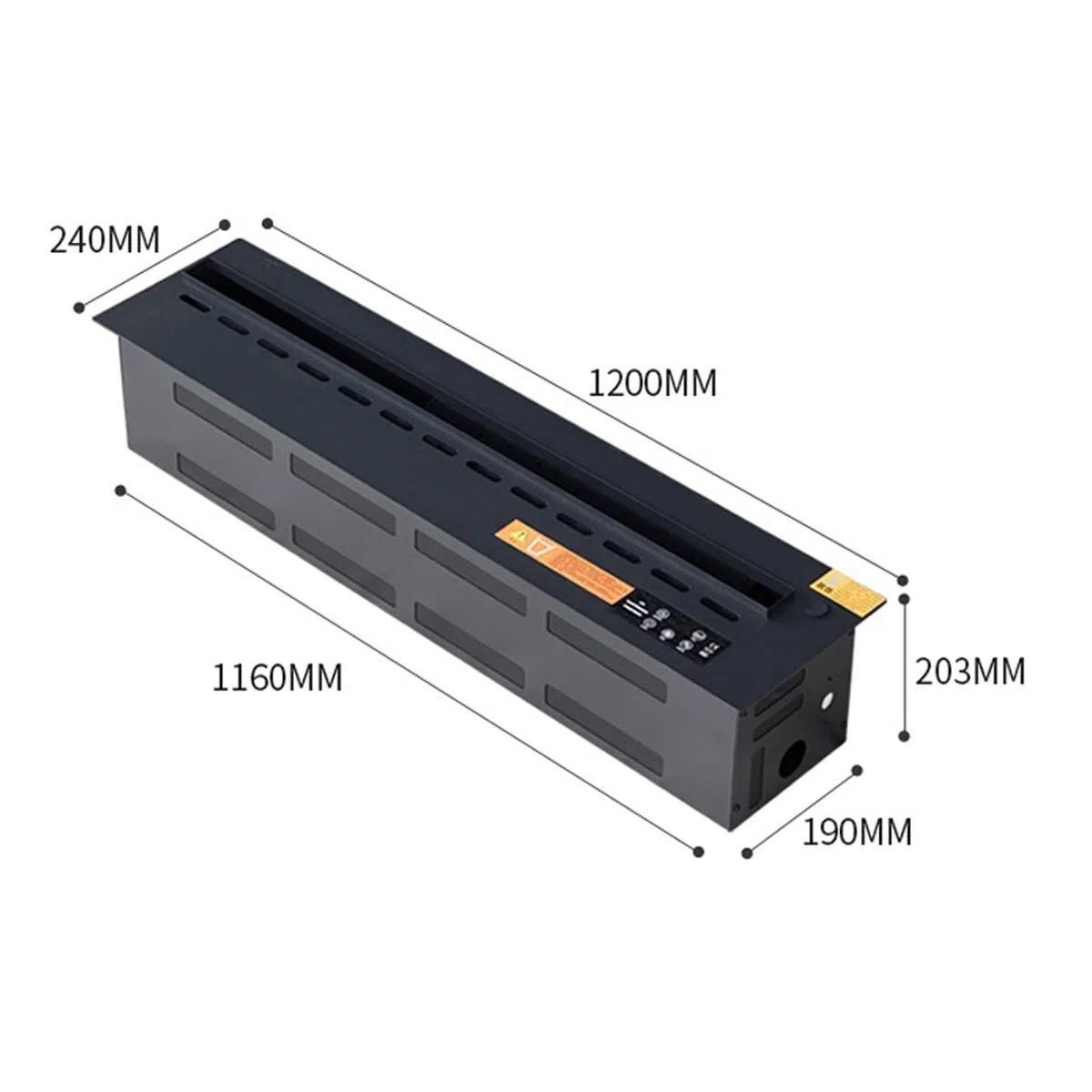 Simulatori di camini a Fiamma simulata 3D Simulazione di Inserti per camini elettrici a Fiamma simulata 3D Decorazione per la casa Senza Calore, umidificatore a Vapore,.Black-L120cm