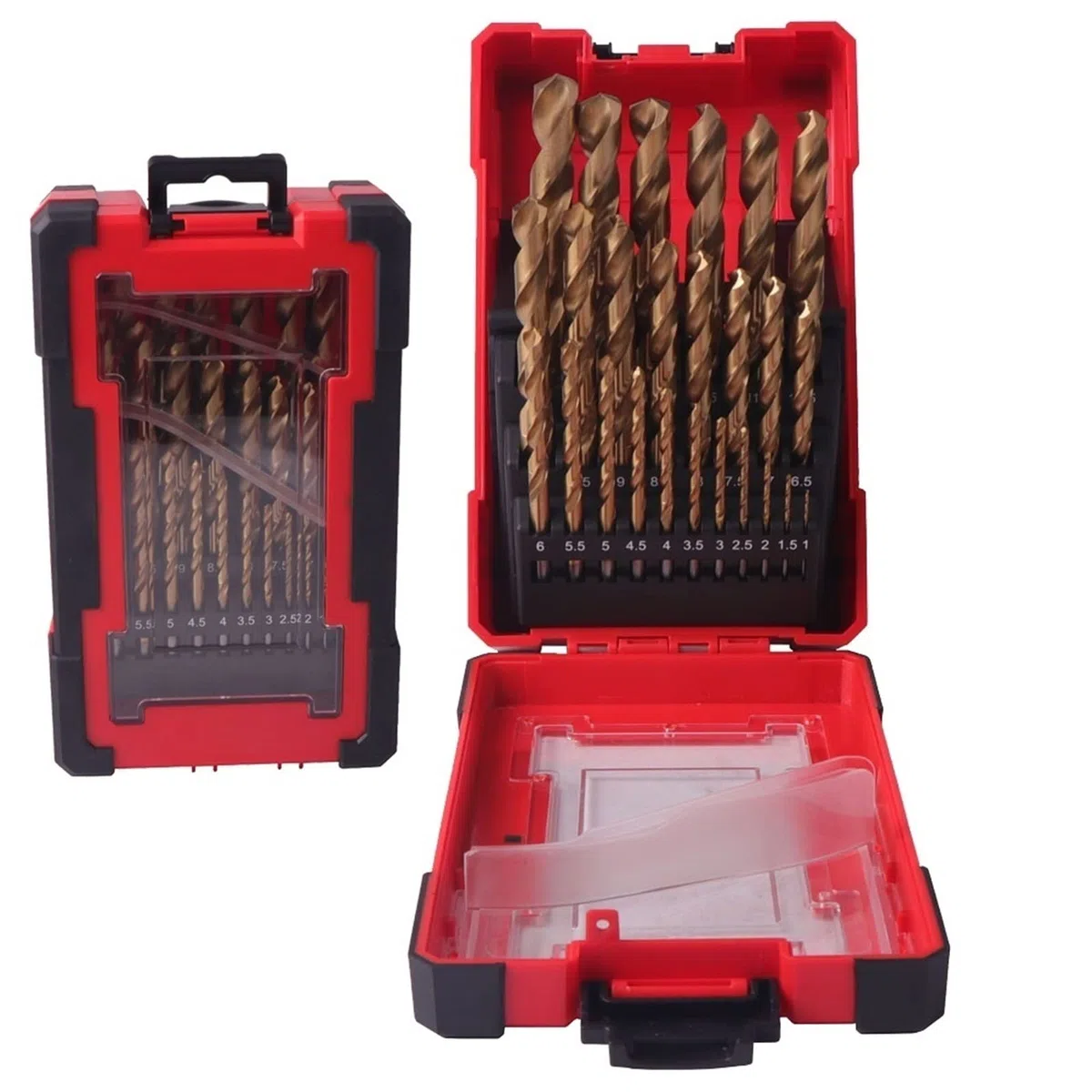 25PCS HSS M2 Punta da trapano rivestita for metallo Punte da trapano for la lavorazione del legno Set 1.0~13mm Accessori for elettroutensili