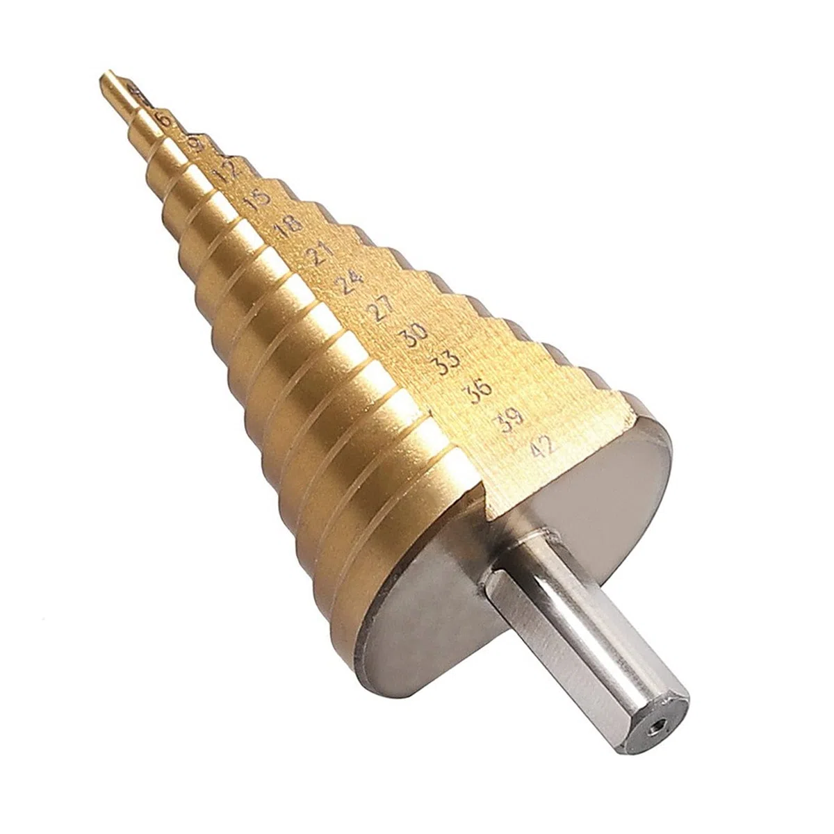 Trapano HSS a livelli, da 4 a 42 mm, per metallo morbido, legno, plastica Punta per trapano conico, punta a cono, fresa multistadio.