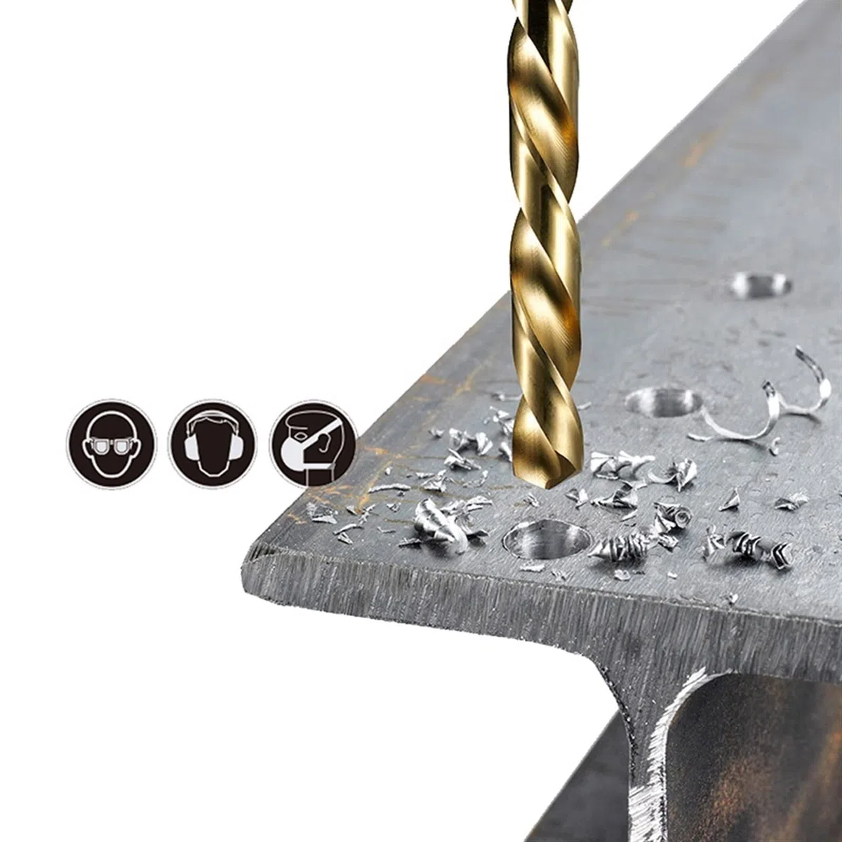 25PCS HSS M2 Punta da trapano rivestita for metallo Punte da trapano for la lavorazione del legno Set 1.0~13mm Accessori for elettroutensili