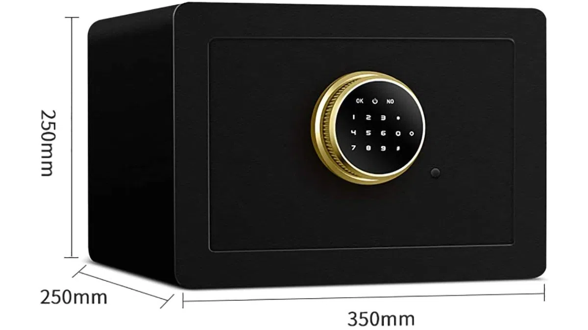 Grande cassaforte digitale – Tastiera elettronica con impronte digitali e touch screen, resistente al fuoco, cassaforte da parete con blocco di emergenza e tasti numerici, soluzione di sicurezza