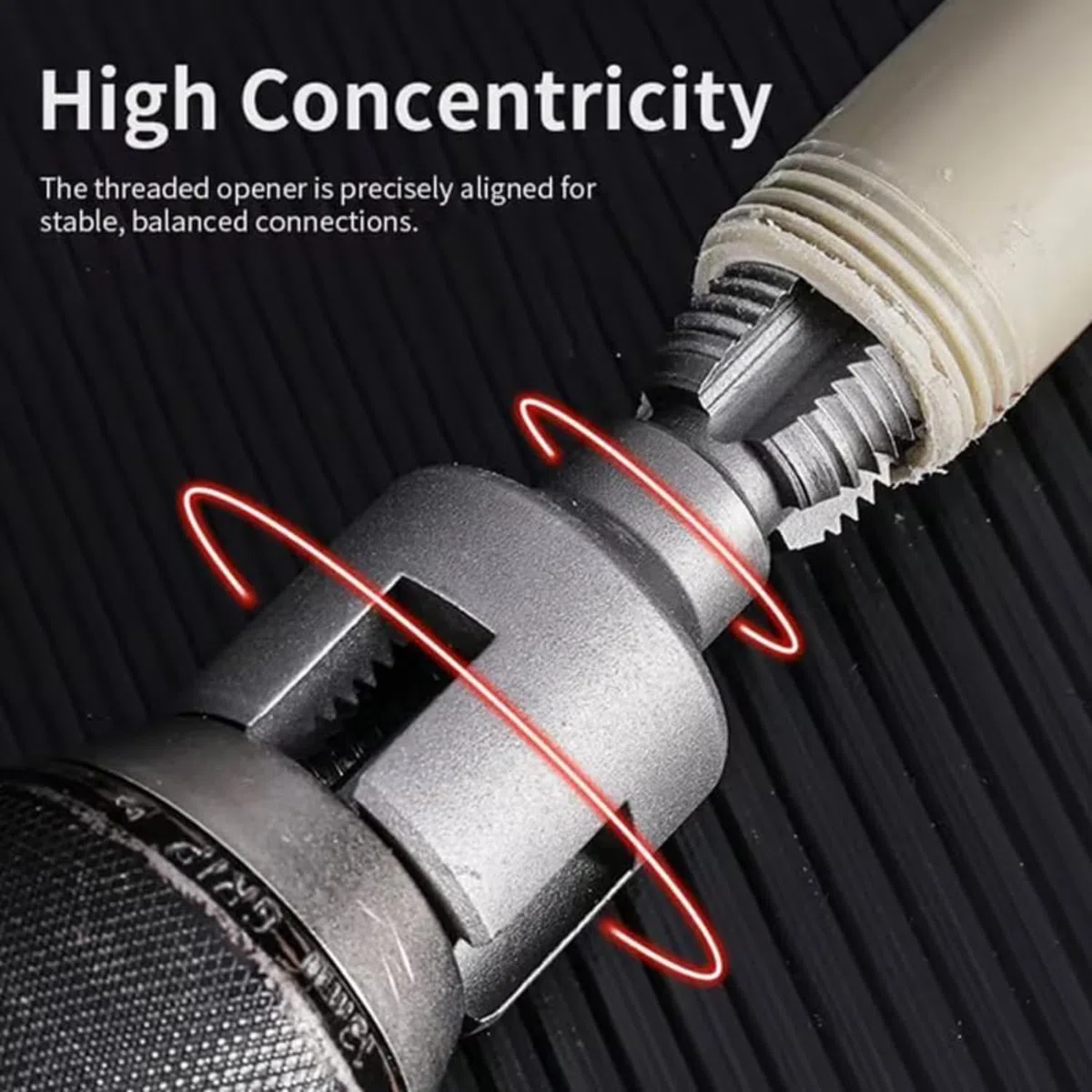 Integrated Internal & External Pipe Threading Tool,1/2'' and 3/4'' Pipe Thread Cutting Tool,Adatto per La Filettatura Del Kit Filettatore per Tubi in Pvc Compatibile Con Trapano Elettrico (1/2")