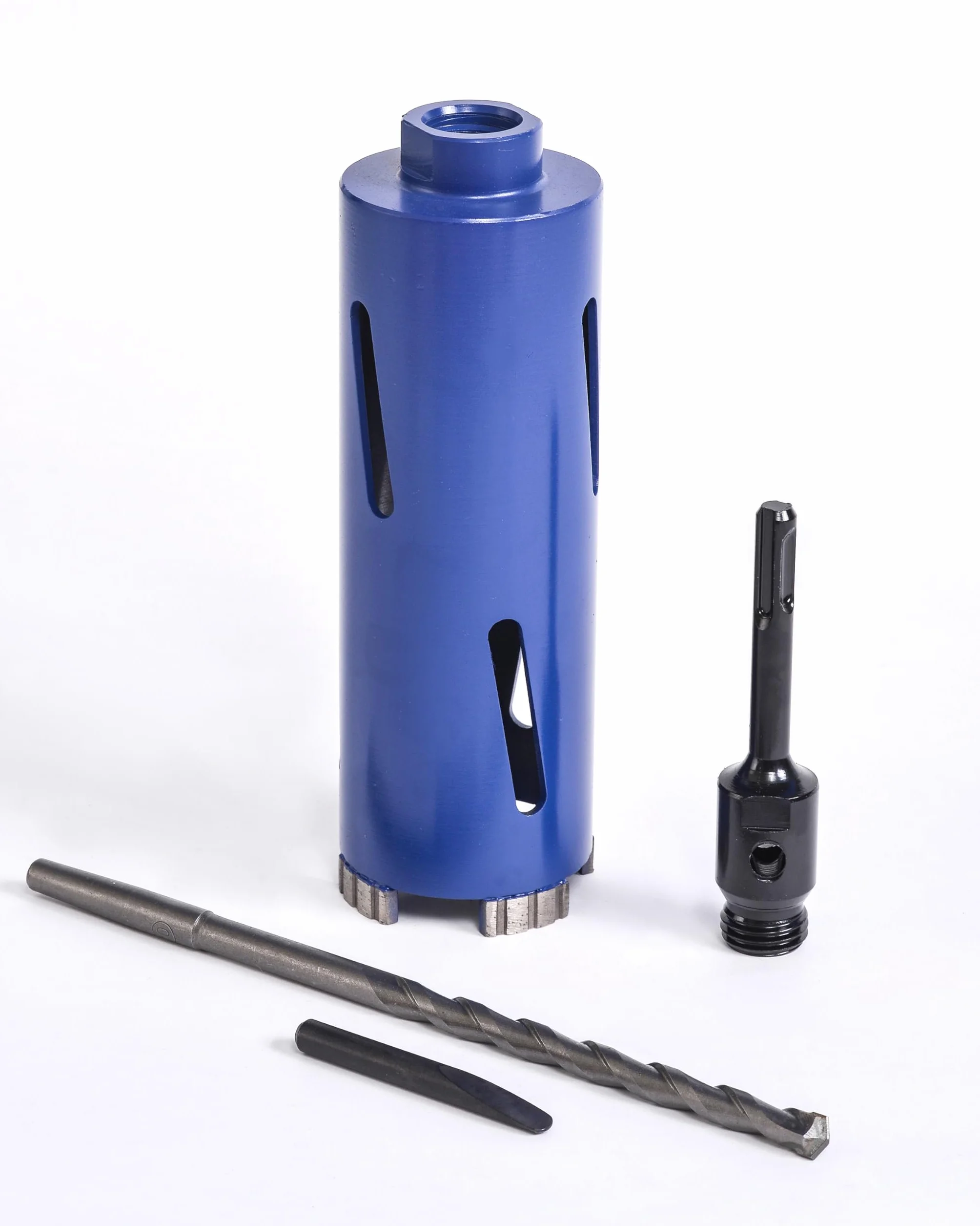 Punta diamantata SDS PLUS con adattatore, diametro 82 mm, lunghezza 200 mm, trapano incluso